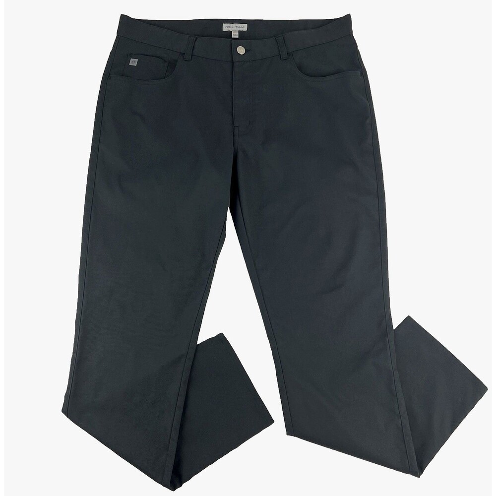Peter Millar eb66 Performance Five-Pocket Pant Mens 36x32 Black ME0EB66FB
